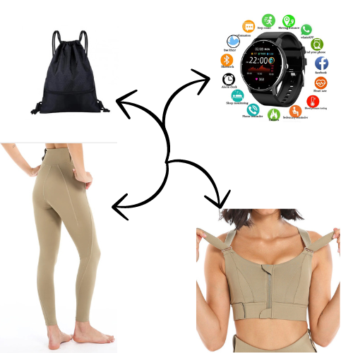 ZipEase™ Package 3 - Sports Bra + Yoga Pants + Smart Fitness Watch