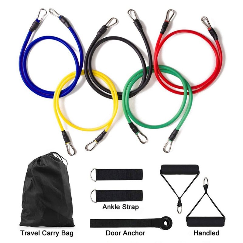 11Pcs Fitness Resistance Bands