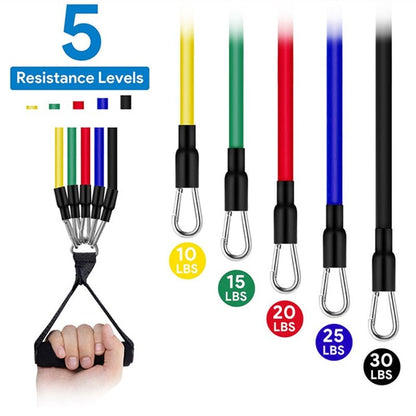 11Pcs Fitness Resistance Bands