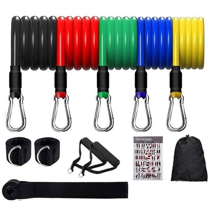 11Pcs Fitness Resistance Bands