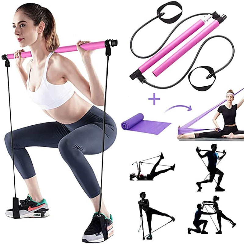 FlexMotion™ - Portable Gym Pilates Bar Trainer