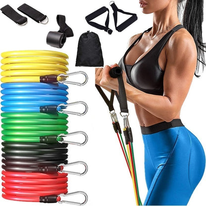 11Pcs Fitness Resistance Bands